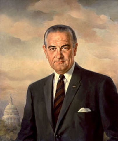 Lyndon B. Johnson leaves office