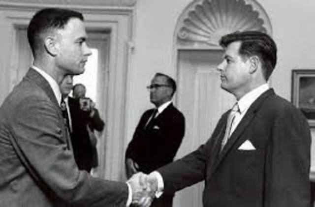 All-American Team meets President John F. Kennedy