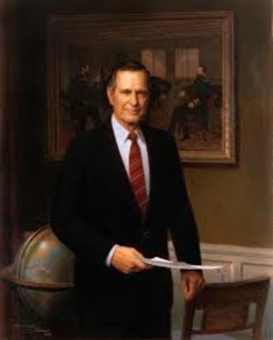 George H. W. Bush leaves office