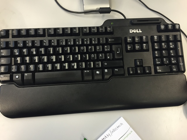 First day of class- Using a German Computer system