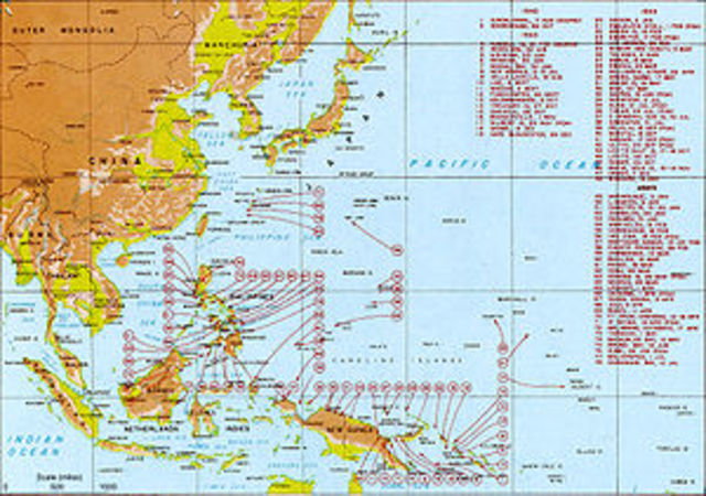 Japan invades China, iniciating World War II in the Pacific.