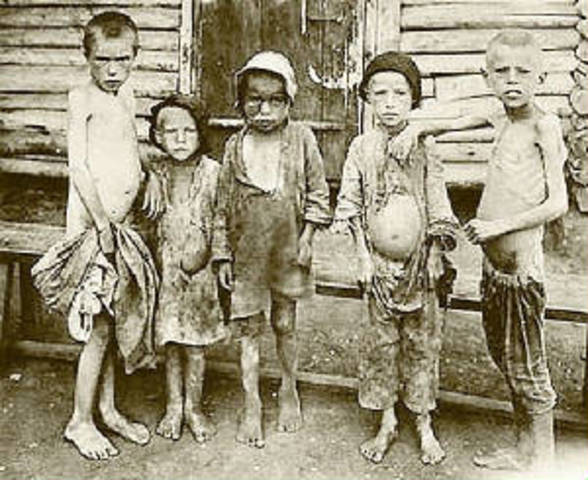 By 1921, industrial output was only 20 percent of its 1913 level.