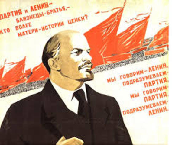 Lenin pulls Russia back out of the abyss and abandons war communism in favor of his New Economic Policy. (NEP)