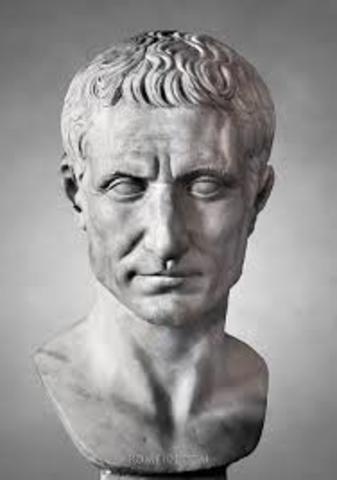 Julius Caesar and two other powerful generals take control of the Roman government (60 BCE).