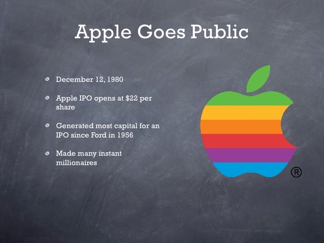 Apple Computer goes public