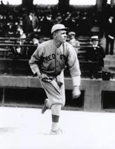 Babe Ruth's first Major League game