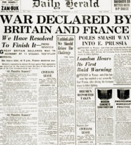 England and France Declare War on Germany