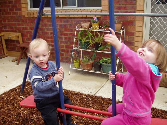 Visiting Great Grandpa