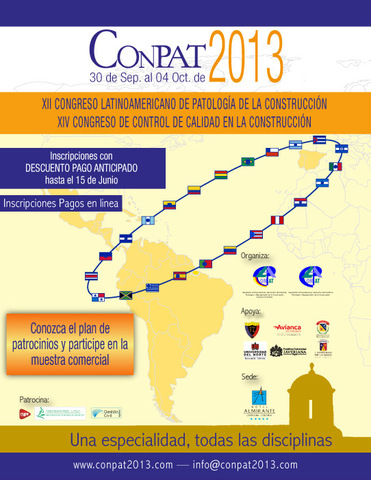 XII CONGRESO LATINOAMERICANO DE PATOLOGÍA y XIV CONGRESO DE CALIDAD DE LA CONSTRUCCIÓN CONPAT-2013