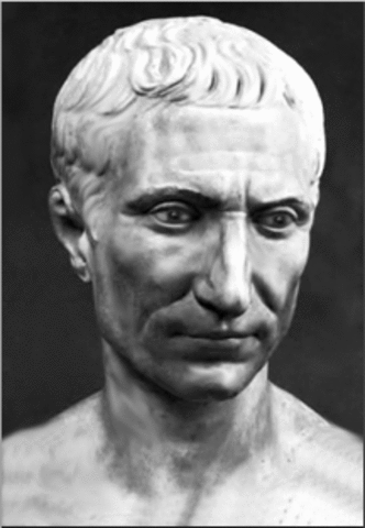 Julius Caesar seizes complete control of Rome as a dictator. (49 BCE)