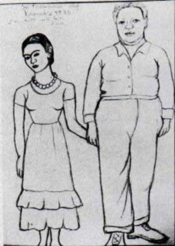 Frida Kahlo y Diego Rivera