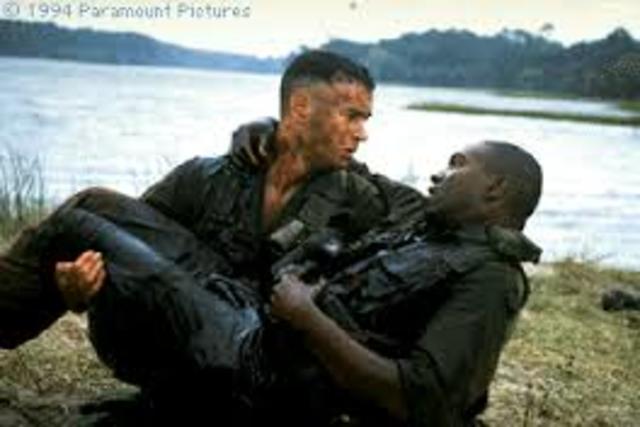 Forrest saves the members of his platoon in battle