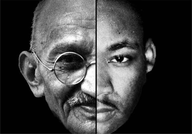 He decides to do marches and protests like Gandhi, for the rights of black people