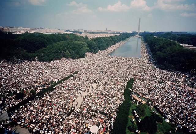 He and his followers do a march for jobs and freedom to Washington, where he does an important speech called "I have a dream".