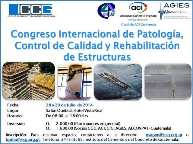 Congreso Internacional de Patología, Control de Calidad y Rehabilitación de Estructuras