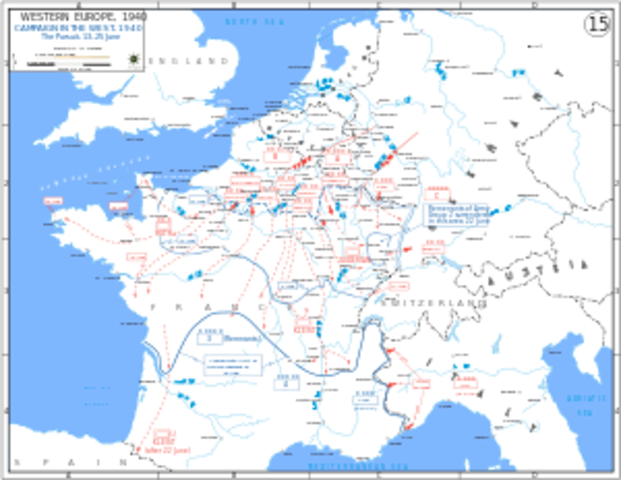 Germany and Italy's invasion of France