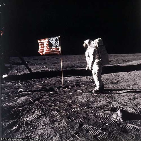 US lands on the moon