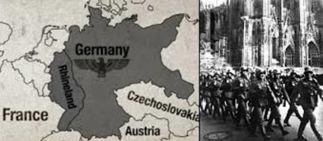 Hilter Sent Troops to Rhineland