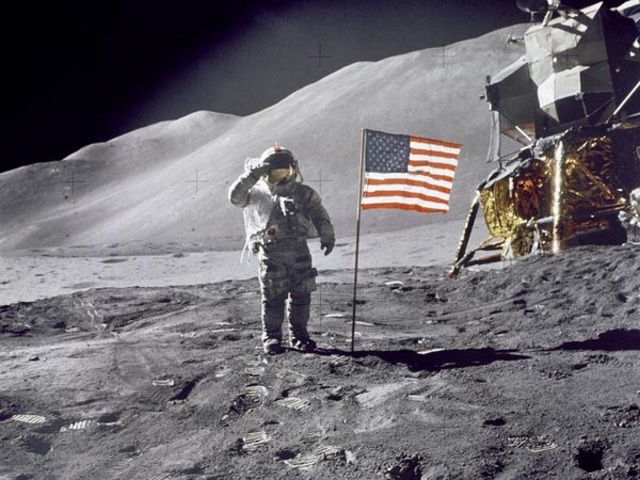 United States lands on Moon