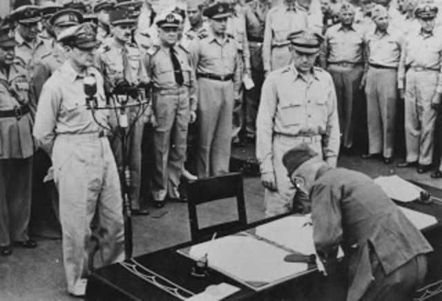 JAPAN SURRENDERS TO UNITED STATES