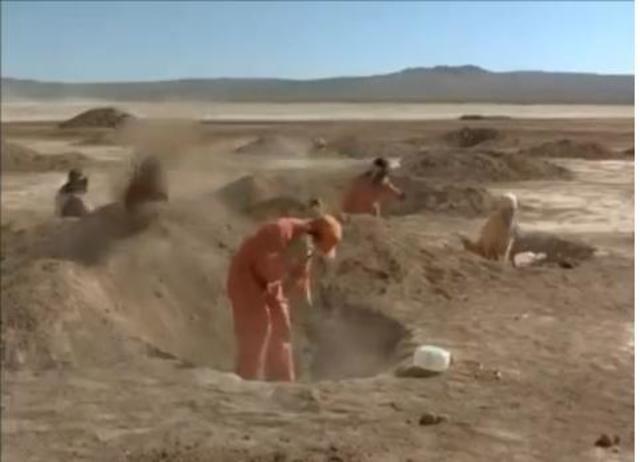 Every day, Stanley and the other boys have to dig holes