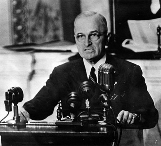 Truman outlined a new policy to Congress