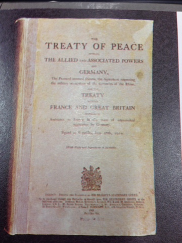 signing of the Treaty of Versailles.