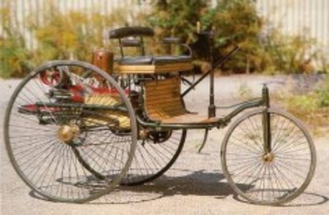 The first taxi was driven by steam