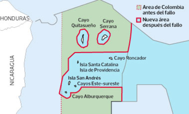 Colombia pierde gran porción de mar