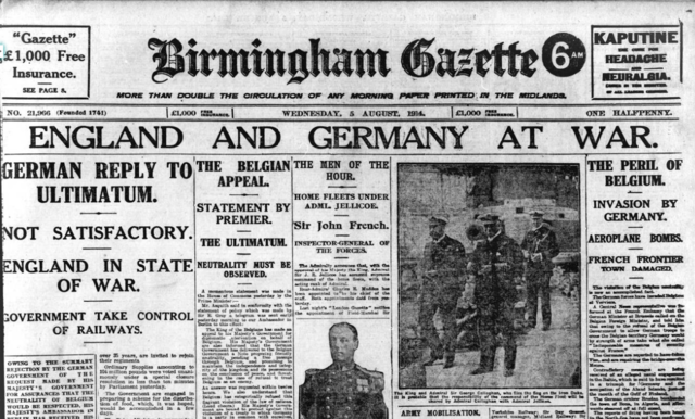 Britain declares war on Germany.