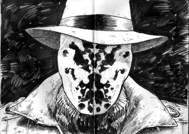 Rorschach discovers the Comedian dead