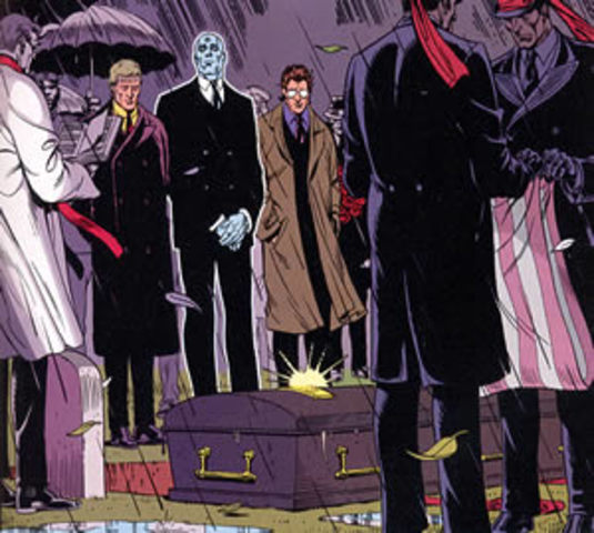 The Watchmen attend Blakes funeral