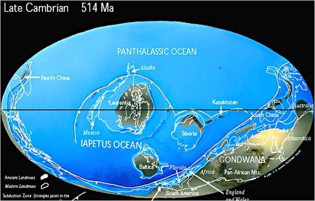 Comienzo de la era Primaria o Paleozoico.