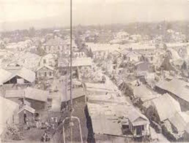 Capitial City destroyed by earthquake