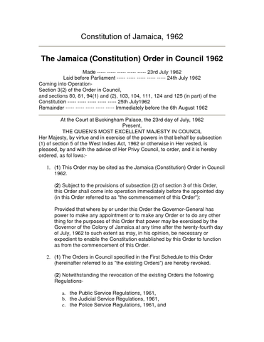 New Constitution is made