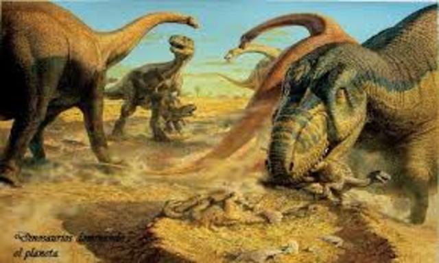 Los dinosaurios dominan la tierra firme
