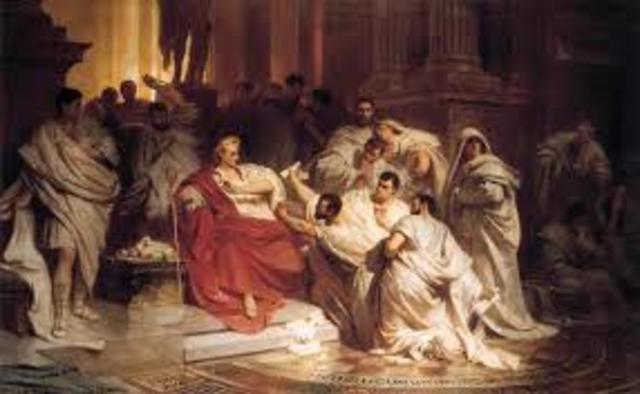 Julius Caesar is assassinated on the Ides of March. 44 BCE