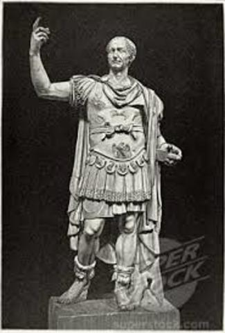 Julius Caesar seizes complete control of Rome as a dictator. 49 BCE