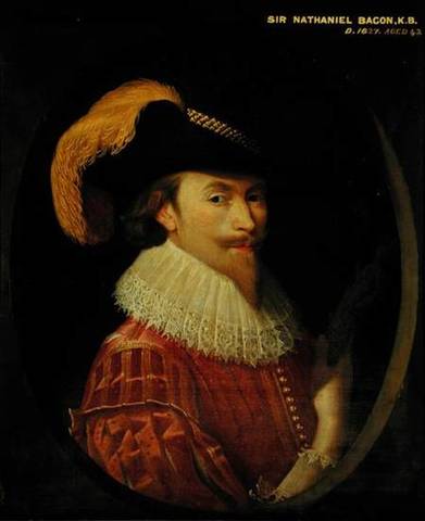 Nathaniel Bacon arrives in Virginia
