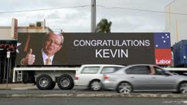 Kevin was appointed Prime Minister for the 2nd Time