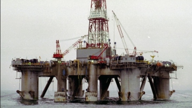 The offshore oil rig Ocean Ranger sinks