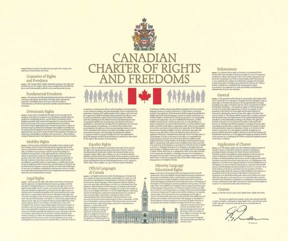 Constituion Act: Canadian Charter of Rights and Freedoms
