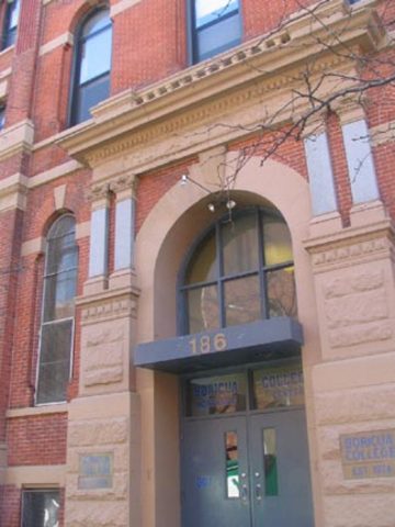 Enters Brooklyn Prep High School