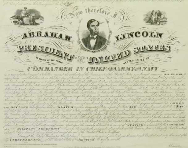 1863 - Emancipation Proclamation