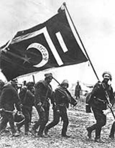 Turkey enter war on Germany's Side