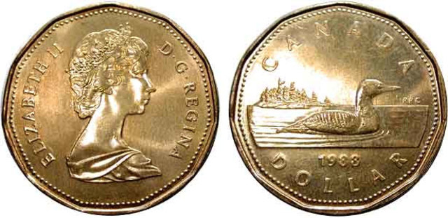 One dollar bills are replaced by a one dollar coin called the “loonie”.