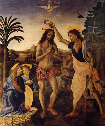 The Baptism of Christ - Andrea del Verrocchio