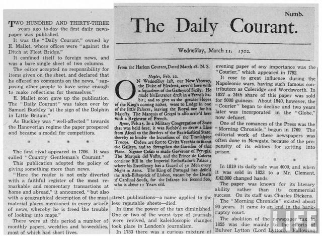 The daily courant/ Londres