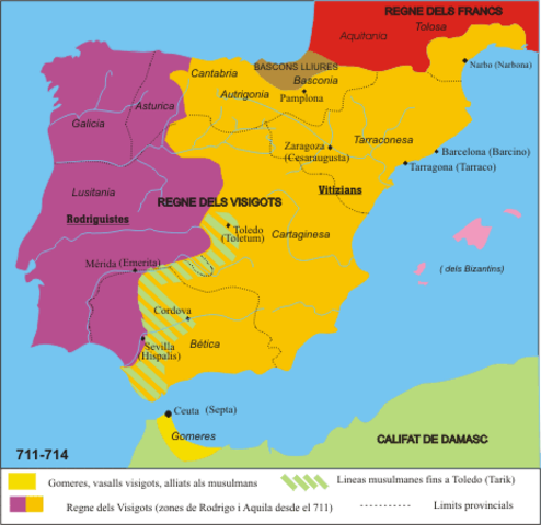 Arribada dels musulmans a la Península Ibèrica