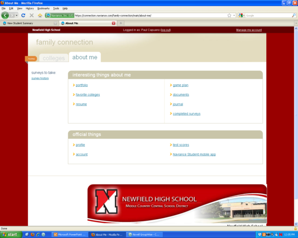 Complete your resume (via Family Connection)